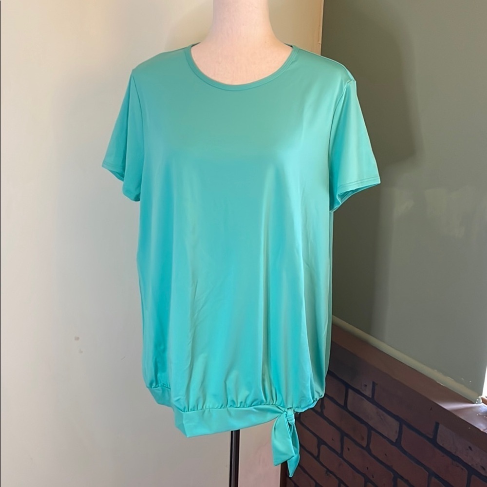 XL Women's Aqua Swim Top with Side Tie F01 6595‎